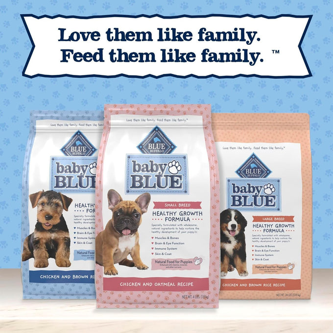 Blue Buffalo Baby Blue Small Breed Puppy Dry Dog Food, Chicken & Oatmeal, 4lb