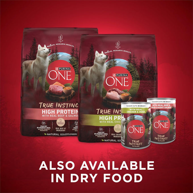 Purina ONE Tender Cuts Wet Dog Food Variety Pack - Chicken & Duck, Beef & Salmon