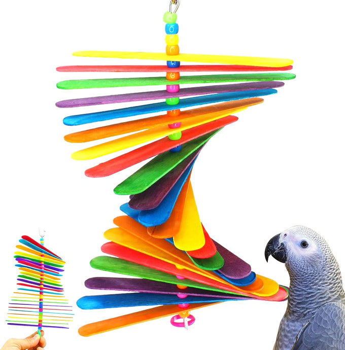 Bonka Bird Toys 867 Big Stick 9.50" medium parrot chew cage toy for Conure Quaker Pionus