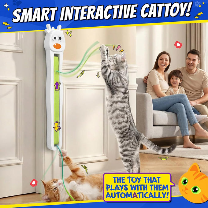Furry Friend Interactive Automatic Cat Toy with Motorized String Action