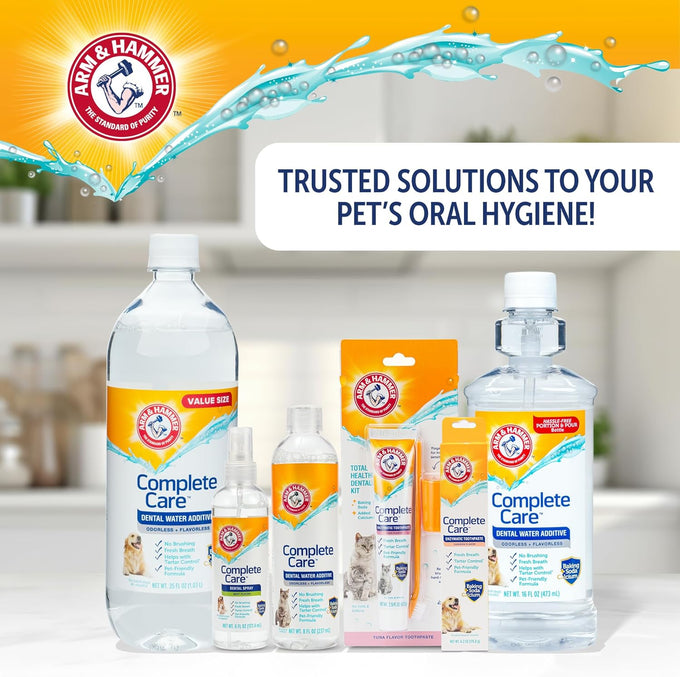 Arm & Hammer Dog Dental Kit with Enzymatic Toothpaste 2.5 oz Chicken Flavor and Baking Soda