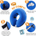 BENCMATE soft inflatable dog cone collar alternative for small medium large dogs and cats, medium, blue