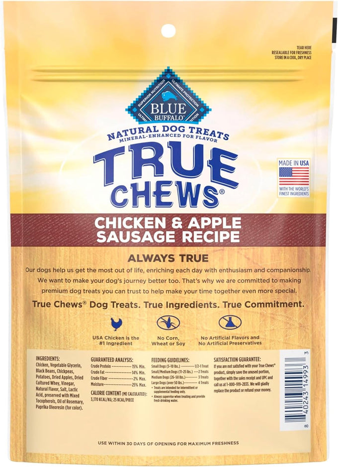 Blue Buffalo 12-oz Chicken and Apple Sausage True Chews Dog Treats, Made in the USA with Natural Ingredients