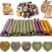 52pcs Natural Timothy Grass Molar Teeth Sticks, Rabbit Chew Toys, Guinea Pig Treats, Small Animal Snacks