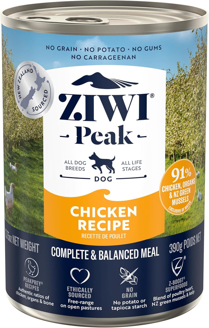 ZIWI Peak Canned Wet Dog Food, Grain Free, Chicken, 13.75oz