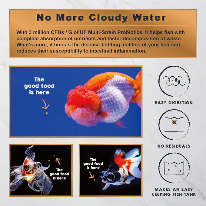 Goldfish Ultra Color 4.6 oz, Slow Sinking, All Natural, Color Enhancing Pellets, Sword Prawn Flavor