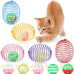 jecery 5 pcs cat spring balls colorful playful coils interactive action toys caged rats for kitten pet supplies