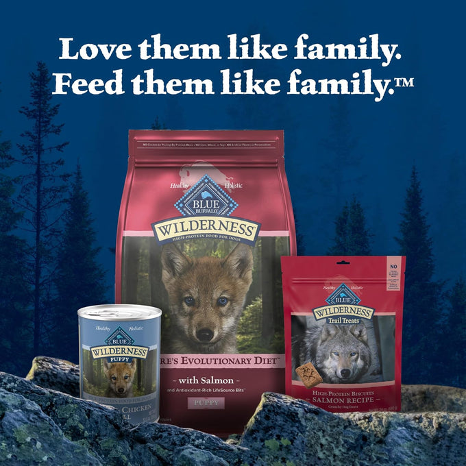 Blue Buffalo Wilderness High-Protein Natural Dry Food for Puppies, Salmon Recipe, 4.5-lb. Bag