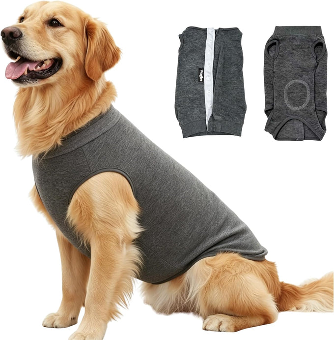 dog recovery suit medium soft cotton e-collar alternative abdominal wound healing small large breeds