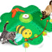 Feelnedy rechargeable cat toy with movable LED dot and feathers for indoor cat exercise and boredom prevention