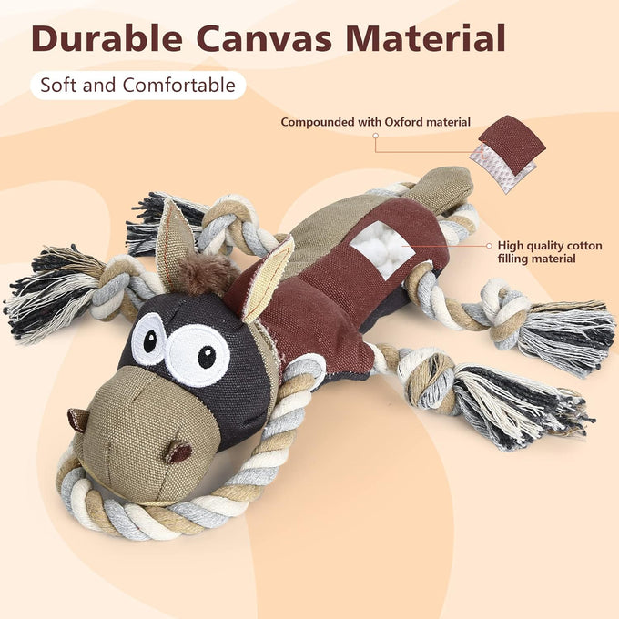iokheira auburn dog toys for aggressive chewers, tough indestructible squeaky toys for large dogs