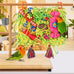 KATUMO Large-Sized Grass Mat with Colorful Parrot Foraging Shredder Hanging Toys for Conure Birds