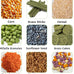 Natural Guinea Pig Chinchilla Hamster Treats Box with 12 Grids, Combination of Grains and Vegetables, Medium Size