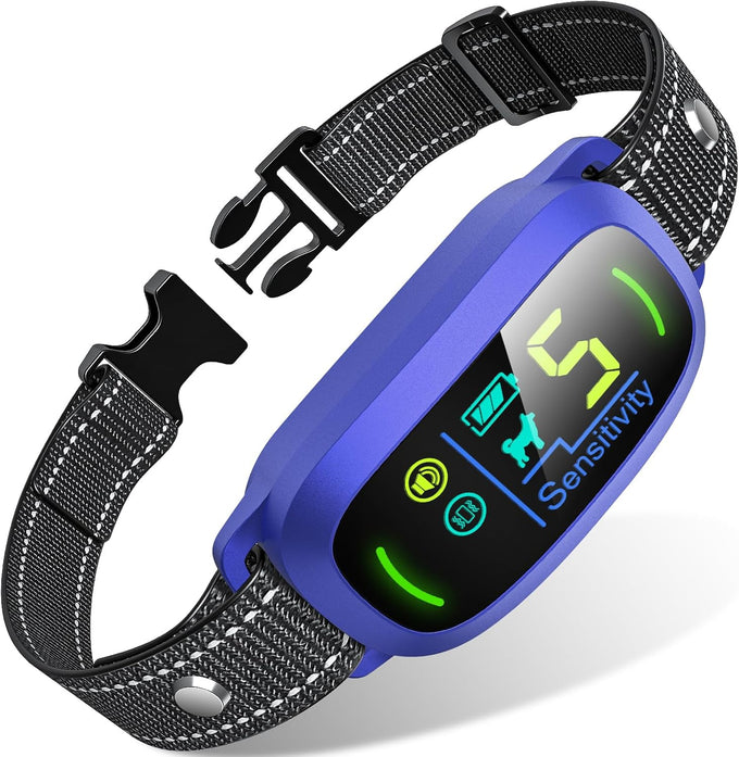 FAFAFROG Rechargeable Smart Bark Collar for Large Medium Small Dogs, 5 Adjustable Sensitivity Beep Vibration, Black