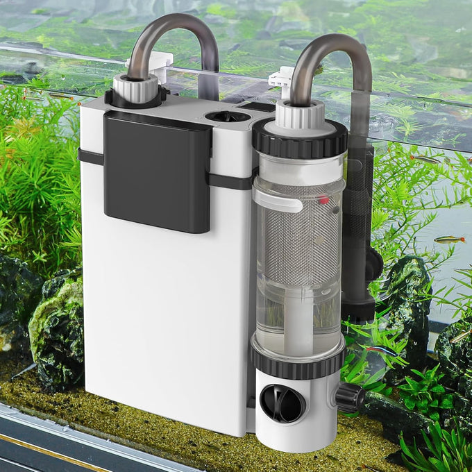 hygger quiet hang on back aquarium filter for small fish tanks 5-30 gallon with adjustable flow and surface skimmer