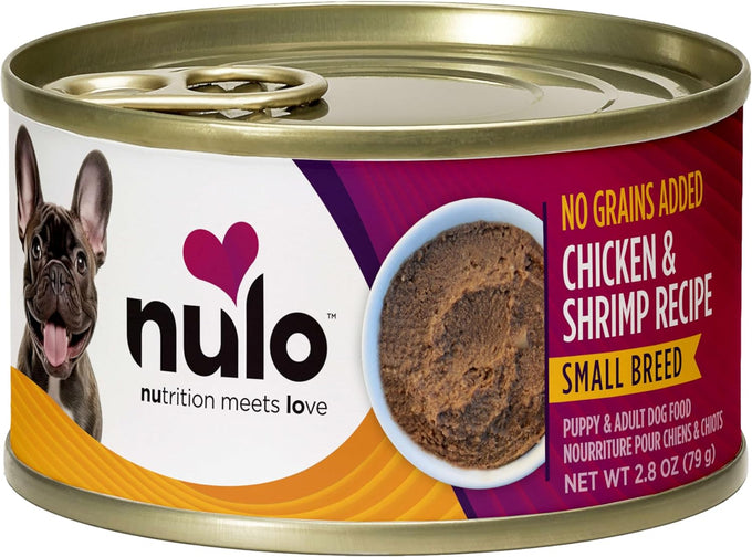 Nulo Grain-Free Small Breed Wet Canned Puppy & Dog Food, Chicken and Shrimp