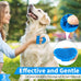 comotech 6pcs dog bath brush and toothbrush set | adjustable handle for short and long haired dogs and cats | blue
