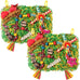 large-sized parrot foraging & shredding cage hanging toys for budgies, cockatiels, lovebirds, conures with eco-friendly seagrass and starfruit accents