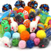 Quozuo 60pcs kitten toys, cat balls springs toy set with variety of cat ball toy, cat mouse toys, cat springs