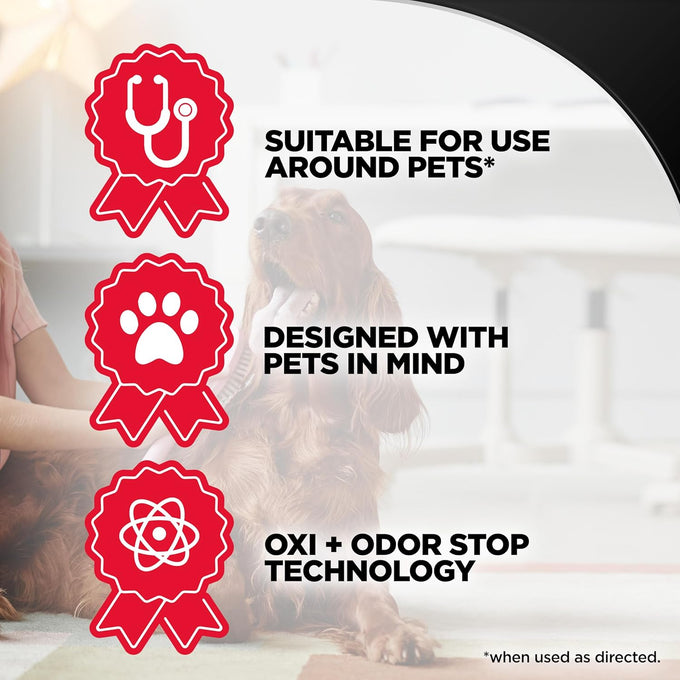 Resolve Ultra Pet Carpet Cleaner Spray, 32oz, for removal of pet stains and odors, effective on carpets, upholstery, and area rugs