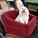 Neezukar dog car seat for small medium dogs, detachable and washable, up to 30lbs, black/brown