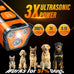 yuyqa 3x ultrasonic anti-bark device with 6 training modes, 23 ft range, rechargeable, compact, safe & humane