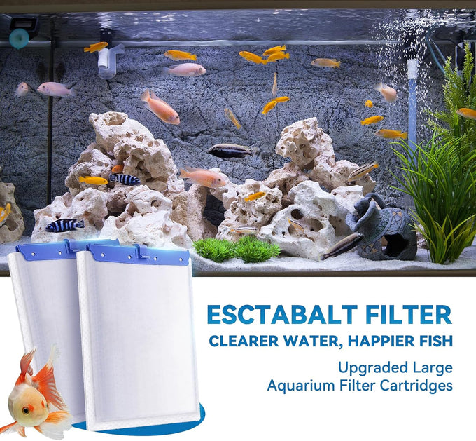 Tetra Whisper Bio-Bag Filter Cartridges Large, 6-in-1 16-Pack for 20-60 Gallon Aquariums, Low-Dust Install