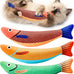 Potaroma 9.4 Inches Catnip Crinkle Soft Plush Cat Toys Saury Fish Kicker for All Breeds Interactive Kitten Indoor Exercise Toy 3 Pack