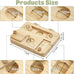 BNOSDM wooden bird foraging toy with natural wood stand platform for parrots, parakeets, cockatiels, sun conures