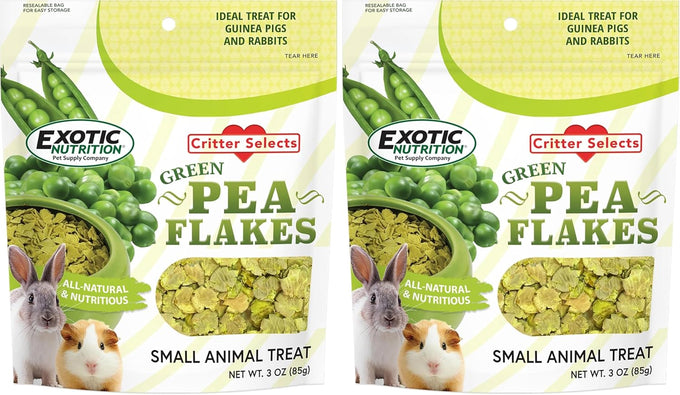 Exotic Nutrition green pea flake supplement 3oz for small pets