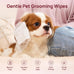 HICC Pet Wipes for Dogs and Cats, Vet-Recommended, Fermented Coconut Oil, 100pcs, Rose