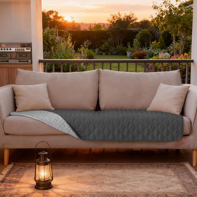 Gogobunny 3x stronger dark grey/light grey reversible waterproof pet blanket, 30x70 inch