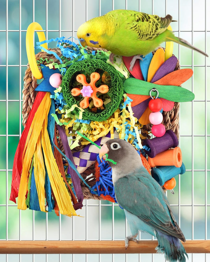 Erkoon bird cockatiel foraging toys for hang lovebrid parakeets conures bird toys