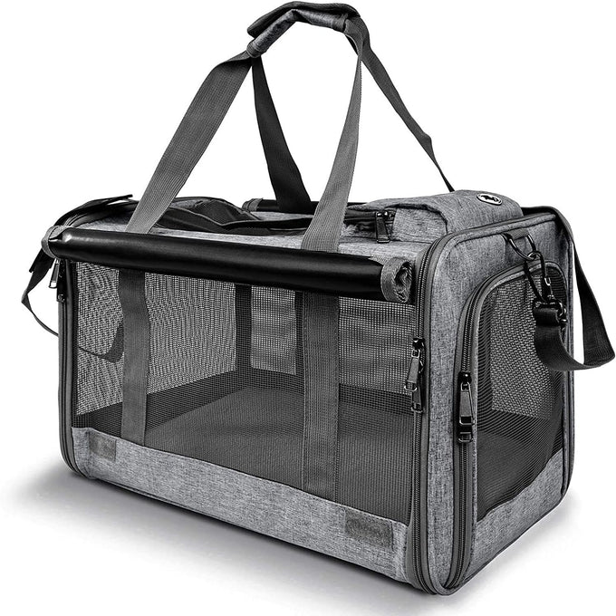 GAPZER Large Cat Carrier for Medium Big Cats, Soft-Sided, Washable, and Collapsible Pet Travel Bag