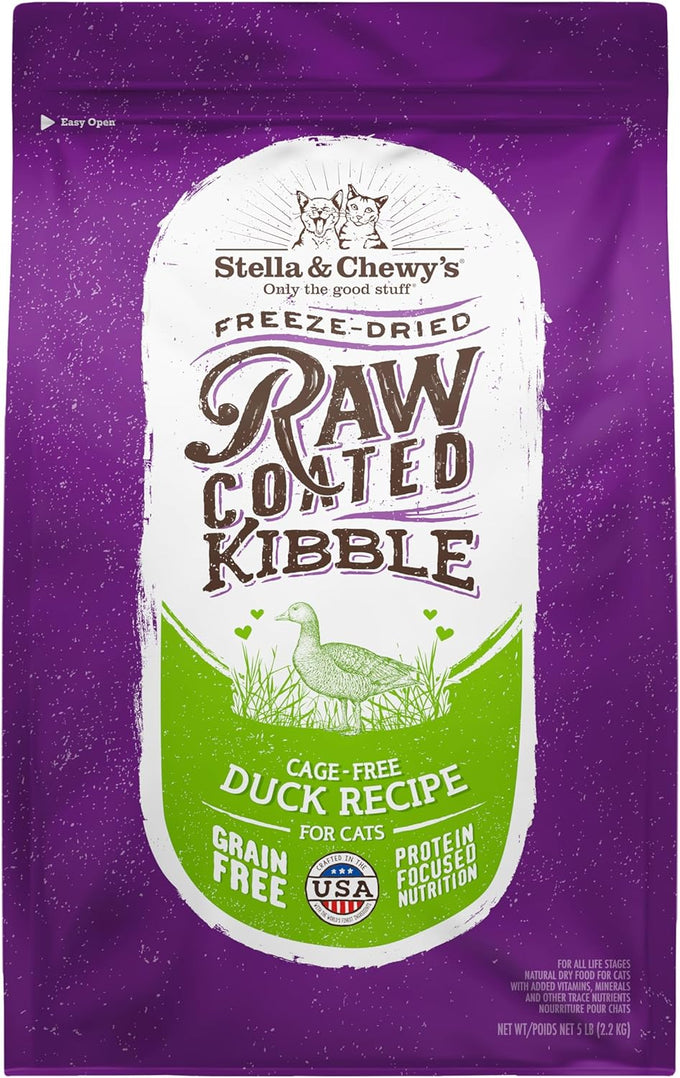 Stella & Chewy's Raw Coated Cat Food - High Protein, Grain-Free Kibble with Cage-Free Chicken - Premium Digestive Support with Probiotics - Natural Small Kibble - Perfect For Picky Eaters - 2.5lb Bag