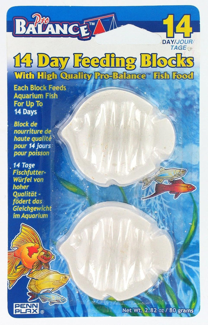 Pro Balance 14-Day Vacation Feeding Blocks, Fish Shape, 2-Count, Blister Card Packaging