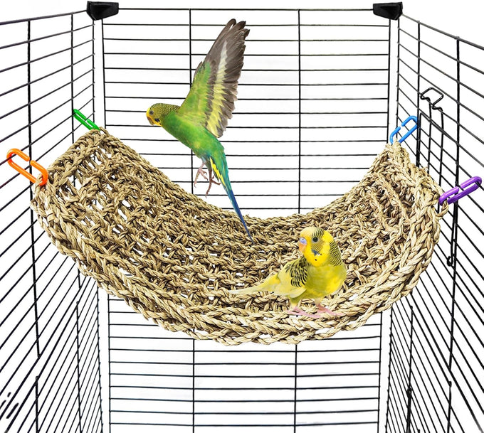 bird seagrass mat 30x7 natural grass woven hammock cage accessories for parrots and other birds