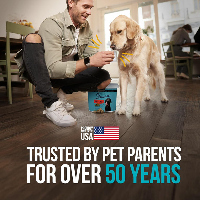 stewart 100% beef liver dog treats 4 oz tub freeze dried raw single ingredient grain free training treats or meal topper