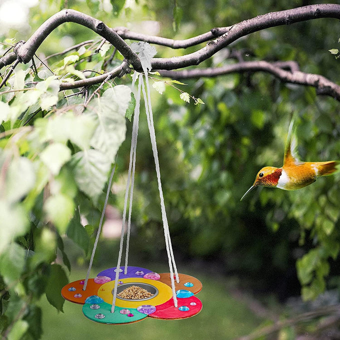 Gooidea Kids DIY Wooden Paint Kits Bird Feeders for Outside, 2-Pack, Spring Outdoor Toys for Boys & Girls Age 3-5, 4-8, 8-12