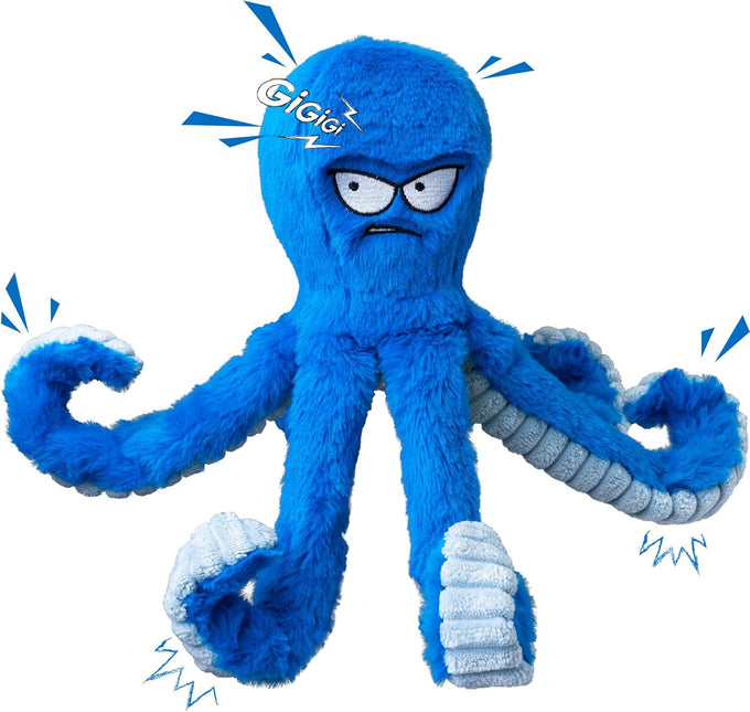 legend sandy blue octopus crinkle squeaky dog toys for large aggressive chewers durable tough