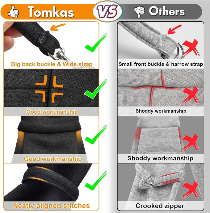 Classic Tomkas Small Dog Sling Carrier for 3-10 lbs Pets - Black - Classic Pocket Strap Wrap