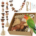 Bird Toys Parrot Natural Foraging Box Medium for Parakeets, Cockatiels, Conures, Small to Medium Birds Cage Accessories