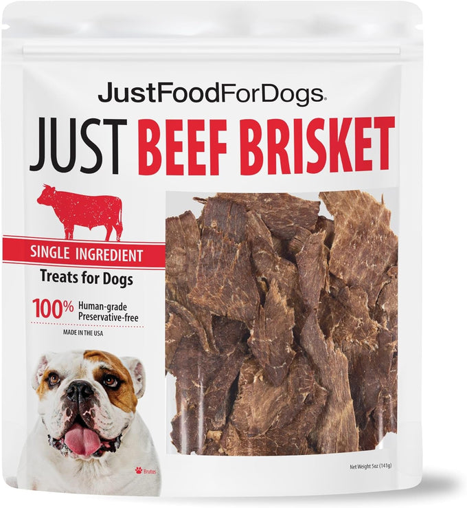 Just Food for Dogs Human Grade Chicken Breast Jerky Treats, Single Ingredient, Grain Free, Low Calorie, Rawhide Free, 5 oz