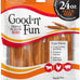 Good 'n' Fun Triple Flavor Ribs Chews for All Dogs, 24 Ounces Beef Hide Chicken Pork Treats