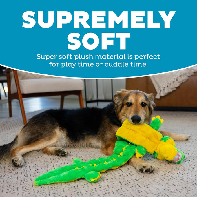 outward hound xxl squeaker matz plush gator dog toy for mild to medium chewers