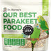 wholesome dr. harvey's parakeet food with 10 seed types, 7 nuts, 15 fruits & vegetables, no chemicals (4 pounds)