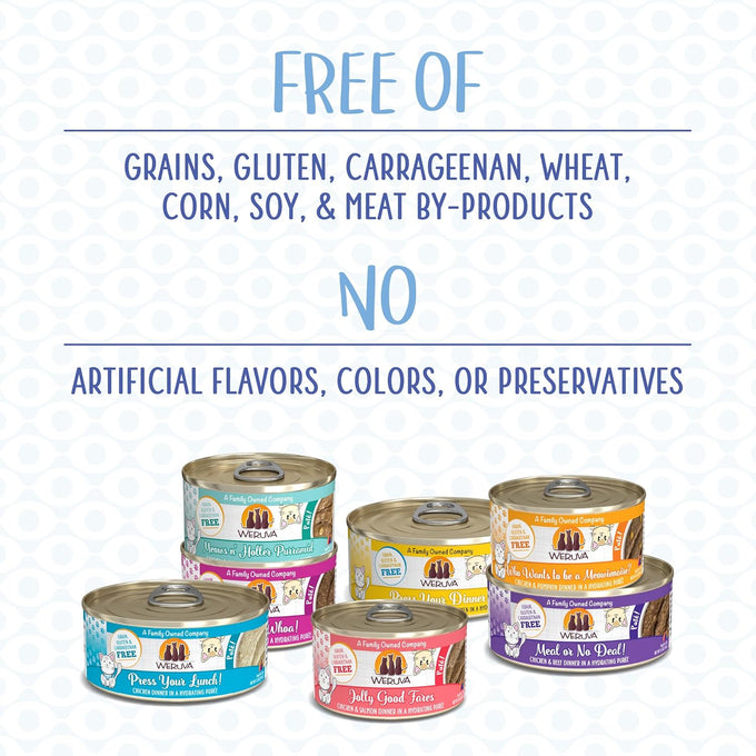 Weruva Classic Cat Paté with Chicken & Beef, Grain-Free, 3oz Cans, (Pack of 12)