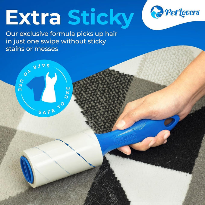 petlovers extra sticky lint roller mega value set 450 sheets 5 pack pet hair remover