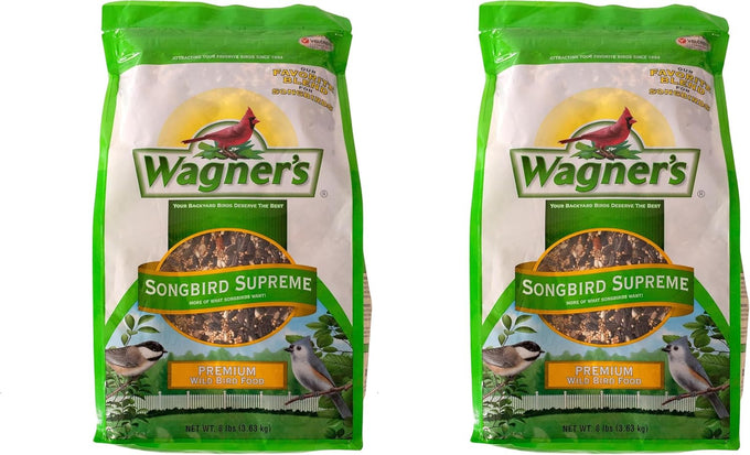 Wagner's 8-Pound Songbird Supreme Blend Wild Bird Food, USA-Made, 50% Sunflower Seeds