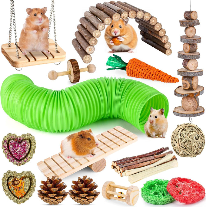 52pcs Natural Timothy Grass Molar Teeth Sticks, Rabbit Chew Toys, Guinea Pig Treats, Small Animal Snacks